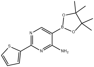 4-Amino-2-(2-thienyl)pyrimidine-5-boronic acid pinacol ester Struktur