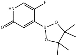 2-Hydroxy-5-fluorolpyridine-4-boronic acid pinacol ester Struktur