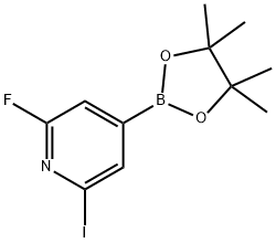 2-Fluoro-6-iodopyridine-4-boronic acid pinacol ester Struktur