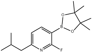 2-Fluoro-6-(iso-butyl)pyridine-3-boronic acid pinacol ester Struktur