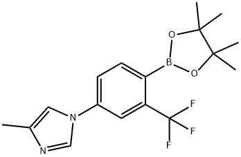 2-Trifluoromethyl-4-(4-methylimidazol-1-yl)phenylboronic acid pinacol ester Struktur