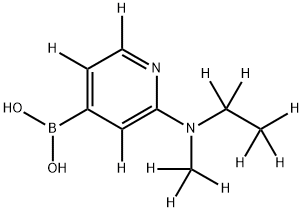 2-(Methylethylaminopyridine-d11)-4-boronic acid Struktur