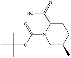 (2S,5R)-1-tert-butoxycarbonyl-5-methyl-piperidine-2-carboxylic acid Struktur