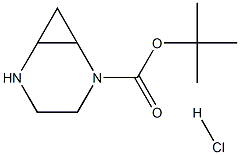 tert-butyl 2,5-diazabicyclo[4.1.0]heptane-2-carboxylate hydrochloride Struktur