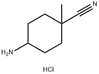 4-amino-1-methylcyclohexane-1-carbonitrile hydrochloride Struktur