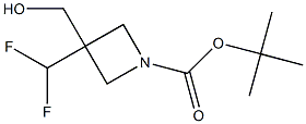 tert-butyl 3-(difluoromethyl)-3-(hydroxymethyl)azetidine-1-carboxylate Struktur