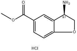 (R)-METHYL 3-AMINO-2,3-DIHYDROBENZOFURAN-5-CARBOXYLATE HYDROCHLORIDE Struktur