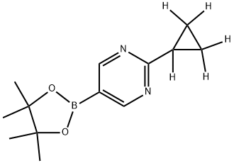 2-(cyclopropyl-d5)-5-(4,4,5,5-tetramethyl-1,3,2-dioxaborolan-2-yl)pyrimidine Struktur