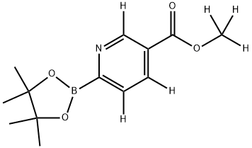 methyl-d3 6-(4,4,5,5-tetramethyl-1,3,2-dioxaborolan-2-yl)nicotinate-2,4,5-d3 Struktur