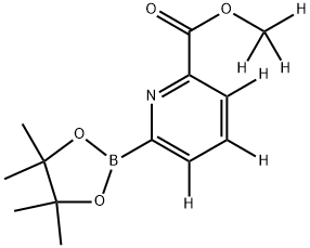 methyl-d3 6-(4,4,5,5-tetramethyl-1,3,2-dioxaborolan-2-yl)picolinate-3,4,5-d3 Struktur