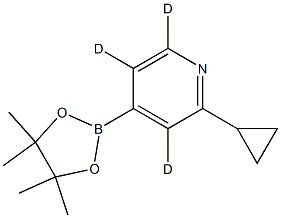 2-cyclopropyl-4-(4,4,5,5-tetramethyl-1,3,2-dioxaborolan-2-yl)pyridine-3,5,6-d3 Struktur