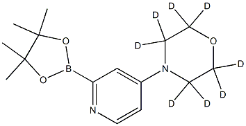 4-(2-(4,4,5,5-tetramethyl-1,3,2-dioxaborolan-2-yl)pyridin-4-yl)morpholine-2,2,3,3,5,5,6,6-d8 Struktur