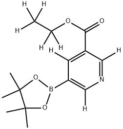 ethyl-d5 5-(4,4,5,5-tetramethyl-1,3,2-dioxaborolan-2-yl)nicotinate-2,4,6-d3 Struktur