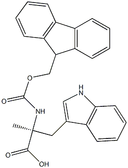 (2S)-2-({[(9H-fluoren-9-yl)methoxy]carbonyl}amino)-3-(1H-indol-3-yl)-2-methylpropanoic acid Struktur