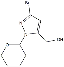 (3-bromo-1-(tetrahydro-2H-pyran-2-yl)-1H-pyrazol-5-yl)methanol Struktur