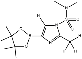 N,N-dimethyl-2-(methyl-d3)-4-(4,4,5,5-tetramethyl-1,3,2-dioxaborolan-2-yl)-1H-imidazole-1-sulfonamide-5-d Struktur