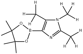 1,2,5-tris(methyl-d3)-4-(4,4,5,5-tetramethyl-1,3,2-dioxaborolan-2-yl)-1H-imidazole Struktur