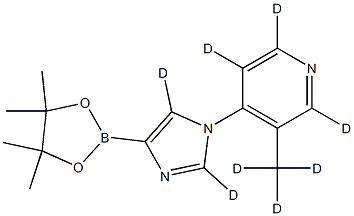 3-(methyl-d3)-4-(4-(4,4,5,5-tetramethyl-1,3,2-dioxaborolan-2-yl)-1H-imidazol-1-yl-2,5-d2)pyridine-2,5,6-d3 Struktur