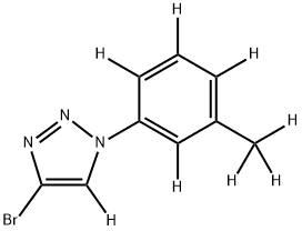 4-bromo-1-(3-(methyl-d3)phenyl-2,4,5,6-d4)-1H-1,2,3-triazole-5-d Struktur