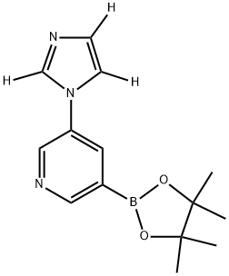 3-(1H-imidazol-1-yl-d3)-5-(4,4,5,5-tetramethyl-1,3,2-dioxaborolan-2-yl)pyridine Struktur