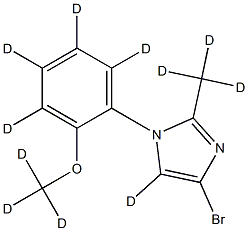 4-bromo-1-(2-(methoxy-d3)phenyl-3,4,5,6-d4)-2-(methyl-d3)-1H-imidazole-5-d Struktur