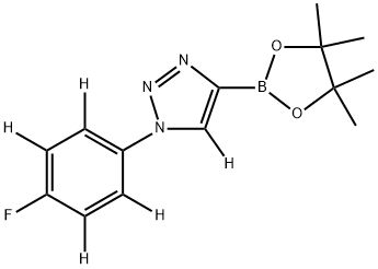 1-(4-fluorophenyl-2,3,5,6-d4)-4-(4,4,5,5-tetramethyl-1,3,2-dioxaborolan-2-yl)-1H-1,2,3-triazole-5-d Struktur