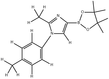 2-(methyl-d3)-1-(4-(methyl-d3)phenyl-2,3,5,6-d4)-4-(4,4,5,5-tetramethyl-1,3,2-dioxaborolan-2-yl)-1H-imidazole-5-d Struktur