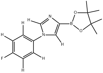 1-(4-fluorophenyl-2,3,5,6-d4)-4-(4,4,5,5-tetramethyl-1,3,2-dioxaborolan-2-yl)-1H-imidazole-2,5-d2 Struktur