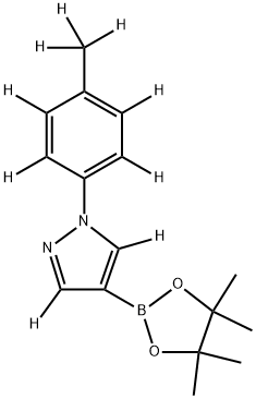 1-(4-(methyl-d3)phenyl-2,3,5,6-d4)-4-(4,4,5,5-tetramethyl-1,3,2-dioxaborolan-2-yl)-1H-pyrazole-3,5-d2 Struktur