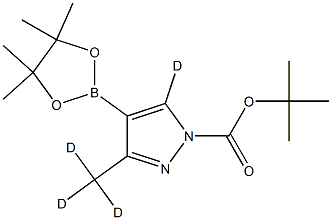 tert-butyl 3-(methyl-d3)-4-(4,4,5,5-tetramethyl-1,3,2-dioxaborolan-2-yl)-1H-pyrazole-1-carboxylate-5-d Struktur