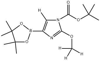 tert-butyl 2-(methoxy-d3)-4-(4,4,5,5-tetramethyl-1,3,2-dioxaborolan-2-yl)-1H-imidazole-1-carboxylate-5-d Struktur