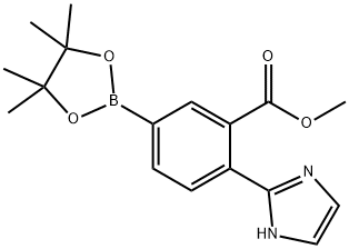 methyl 2-(1H-imidazol-2-yl)-5-(4,4,5,5-tetramethyl-1,3,2-dioxaborolan-2-yl)benzoate Struktur