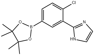 2-(2-chloro-5-(4,4,5,5-tetramethyl-1,3,2-dioxaborolan-2-yl)phenyl)-1H-imidazole Struktur