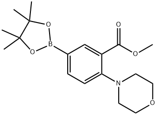 methyl 2-morpholino-5-(4,4,5,5-tetramethyl-1,3,2-dioxaborolan-2-yl)benzoate Struktur