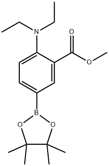 methyl 2-(diethylamino)-5-(4,4,5,5-tetramethyl-1,3,2-dioxaborolan-2-yl)benzoate Struktur