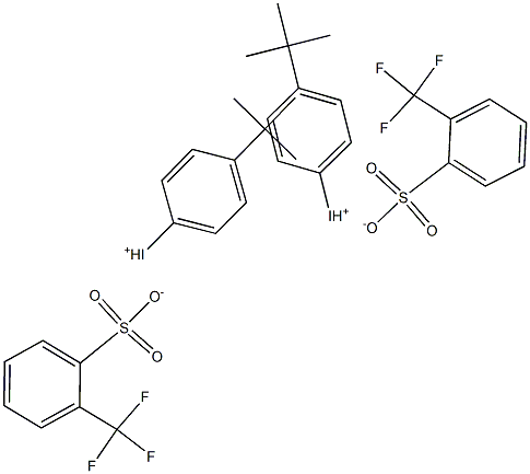 di(4-t-butyl)phenyliodonium 2-trifluoromethylbenzenesulfonate Struktur