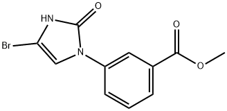 methyl 3-(4-bromo-2-oxo-2,3-dihydro-1H-imidazol-1-yl)benzoate Struktur