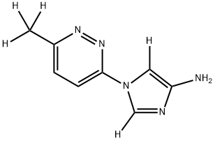 1-(6-(methyl-d3)pyridazin-3-yl)-1H-imidazol-2,5-d2-4-amine Struktur