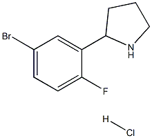 2-(5-BROMO-2-FLUOROPHENYL)PYRROLIDINE HYDROCHLORIDE Struktur