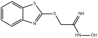 2-(1,3-benzothiazol-2-ylsulfanyl)-N'-hydroxyethanimidamide Struktur