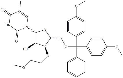 5'-O-(4,4'-Dimethoxy trityl)-3'-O-(2-methoxyethyl)-5-methyluridine Struktur