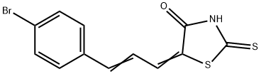 5-[3-(4-bromophenyl)-2-propenylidene]-2-thioxo-1,3-thiazolidin-4-one Struktur