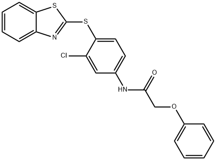 N-[4-(1,3-benzothiazol-2-ylsulfanyl)-3-chlorophenyl]-2-phenoxyacetamide Struktur