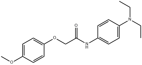 N-[4-(diethylamino)phenyl]-2-{[4-(methyloxy)phenyl]oxy}acetamide Struktur