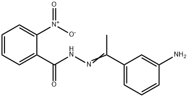 N'-[(E)-1-(3-aminophenyl)ethylidene]-2-nitrobenzohydrazide Struktur