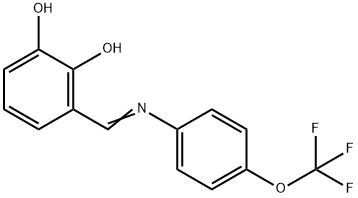 3-({[4-(trifluoromethoxy)phenyl]imino}methyl)-1,2-benzenediol Struktur