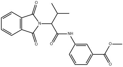 methyl 3-{[2-(1,3-dioxo-1,3-dihydro-2H-isoindol-2-yl)-3-methylbutanoyl]amino}benzoate Struktur