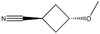 trans-3-methoxycyclobutane-1-carbonitrile Struktur