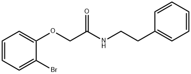 2-(2-bromophenoxy)-N-(2-phenylethyl)acetamide Struktur