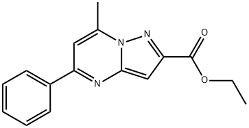 ethyl 7-methyl-5-phenylpyrazolo[1,5-a]pyrimidine-2-carboxylate Struktur